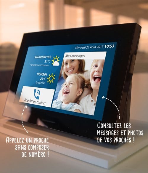 station connectée détection chute automatique appel vidéo famille téléassistance domicile